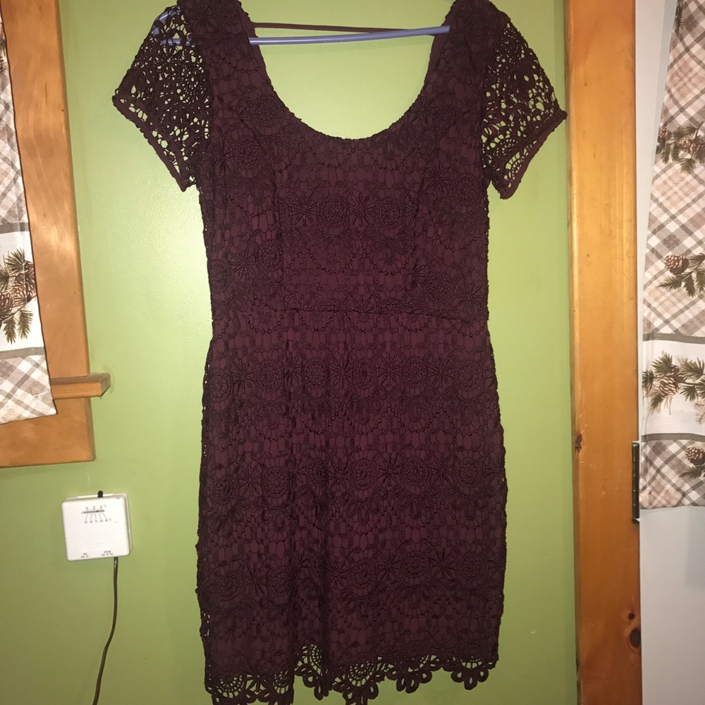 Burgundy Lace Dress/never worn
